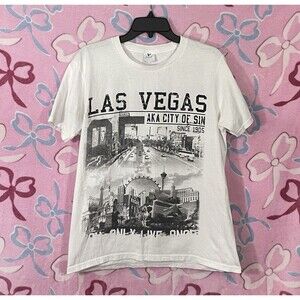 Yazbek Las Vegas Aka City Of Sin Graphic Yolo Shirt Size Large
